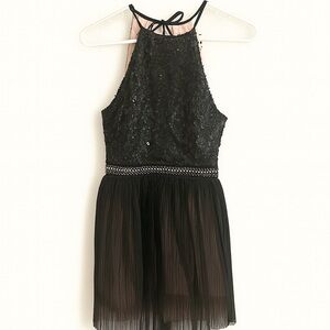 Trixxi Black Lace and Pink Dress